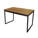 Ver imagem 2 de Mesa Escrivaninha Office Tampo Grosso 25mm Industrial 1,20m Nogal/preto Realme