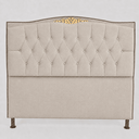Ver imagem 2 de Cabeceira Cama Casal Queen Greta 160cm Estofada Linho Design Clássico