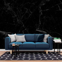 Papel de Parede Painel 3D Mármore Preto 2,5M Vinilico Revestimento Auto Colante Brilho Marmorizado - 2