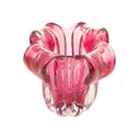 Ver imagem 2 de Vaso de Vidro Italy Rosa e Dourado 14cm X 13cm