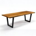 Ver imagem 1 de Mesa de Jantar 8 Lugares Madeira Maciça Rústica Borda Orgânica 220cm