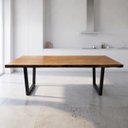 Ver imagem 2 de Mesa de Jantar 8 Lugares Madeira Maciça Rústica Borda Orgânica 220cm