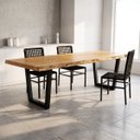 Ver imagem 5 de Mesa de Jantar 8 Lugares Madeira Maciça Rústica Borda Orgânica 220cm