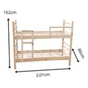 Ver imagem 3 de Beliche Solteiro Madeira Maciça 78cm | Cor Rústica Natural | Estrutura Reforçada