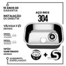 Cuba Cozinha Aço Inox American Steel 304 47x30x14 Numero 1 - 1