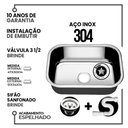 Ver imagem 1 de Cuba Cozinha Aço Inox American Steel 304 47x30x14 Numero 1