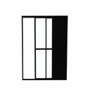 Ver imagem 2 de Porta Balcão 3 Folhas Móveis Aluminio Preto C/ Trinco 2,10x1,50