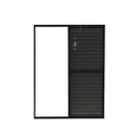 Ver imagem 1 de Porta Balcão 3 Folhas Móveis Aluminio Preto C/ Trinco 2,10x1,50