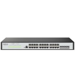 Switch gerenciável 24 portas gigabit ethernet SG 2404D MR L2+ Intelbras - 1