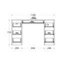 Ver imagem 4 de Penteadeira Ditália 7 Gavetas Pe-100 Cor:branco