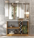 Ver imagem 2 de Aparador Adega com Tampo Vidro Isis Ype/off White - New Ceval