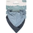 Ver imagem 1 de Babador para Bebê Malha 2 Pçs Baby 100% Algodão Azul/mescla