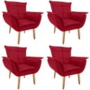 Ver imagem 1 de Kit 4 Poltronas Opala GatMagazine-Suede Marsala