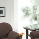 Ver imagem 4 de Jogo 2 Capas de Sofá 2 e 3 Lugares Malha Gel 100% Poliéster Tabaco