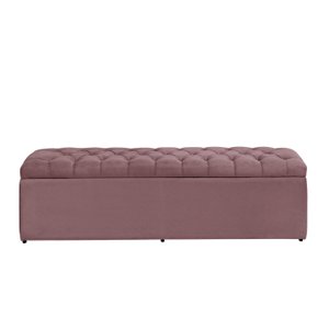 Calçadeira Baú Imperatriz 100 cm Suede Rosê