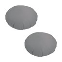 Ver imagem 1 de 2 Almofadas Redondas em Veludo Cor:cinza Claro