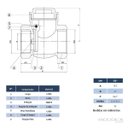 Ver imagem 3 de Válvula de Retenção Horizontal 1/2 Pol com Portinhola de Latão Forjado Ivm Italy
