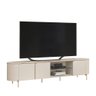 Bancada para Tv até 75 Polegadas com 3 Portas Ariana Off White Dj Móveis - 4