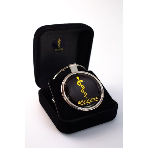 Chaveiro Profissão Medicina - Dourado