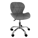 Ver imagem 2 de Kit 2 Cadeiras Slim Office Estofada Base Giratória Cromado 