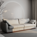 Ver imagem 2 de Sofá 3 Lugares Living Fixo Suécia 1,96m em Couro:cromio