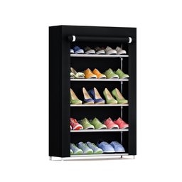 Sapateira Armário Organizador para Sapatos Calçados e Objetos 5 Prateleiras 15 Pares - Preto - 1
