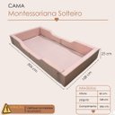 Ver imagem 6 de Cama Infantil Estofada Rose Completa com Colchão 188x88cm Proteção Lateral
