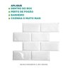 Pastilha Adesiva Cozinha Resinada Subway Branca 24 X 24cm Sala Cozinha Banheiro - 1