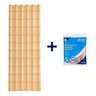 Kit com 5 Telhas Plan Pvc 3,30x0,88 6 Ondas com 5 Kit Fixação e Vedação afort  - 1