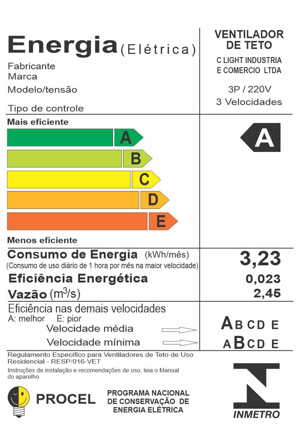 Ventilador de Teto Potente Pétalo 3 Pás Palha Ventax 220v - 5