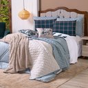 Ver imagem 5 de Kit Edredom Solteiro Country com Almofadas Estampadas 05 Peças - Dupla Face Percal 300 Fios Cor