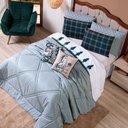 Ver imagem 2 de Kit Edredom Solteiro Country com Almofadas Estampadas 05 Peças - Dupla Face Percal 300 Fios Cor