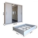 Ver imagem 4 de Guarda-roupa de Casal Carol 3 Portas 4 Gavetas com Cama Branco - Panorama Móveis