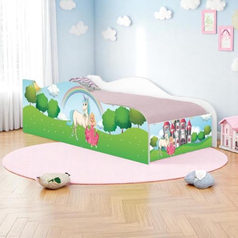 Cama Solteiro Glow Princesa Encantada Solteiro com Colchão