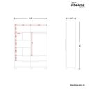 Ver imagem 6 de Guarda Roupa Solteiro Doble 4 Portas Flex Freijó/branco com Espelho - Móveis Albatroz