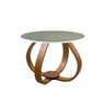 Mesa de Centro e Lateral Pés Cebola 50x35cm Espelhada Branco - 1