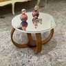Mesa de Centro e Lateral Pés Cebola 50x35cm Espelhada Branco - 2