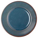 Ver imagem 2 de Jogo 6 Prato de Sobremesa Ceramica Azul Linear Rústico 20cm Lyor