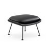 Poltrona Womb Chair com Puff Base Preta Sintético Preto - 3