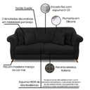Ver imagem 6 de Kit Poltrona E Sofá 2 Lugares 1,80m Suede Pés Castanho Preto