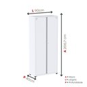 Ver imagem 4 de Armário de Aço Industrial 2 Portas 4 Prateleiras 180cm Cinza/Branco