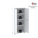 Ver imagem 5 de Armário de Aço Industrial 2 Portas 4 Prateleiras 180cm Cinza/Branco