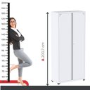 Ver imagem 6 de Armário de Aço Industrial 2 Portas 4 Prateleiras 180cm Cinza/Branco