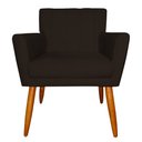Ver imagem 2 de Kit 3 Poltronas Decorativa para Sala de Estar Cecília Suede Marrom- Montanaris Decor Md Montanaris D