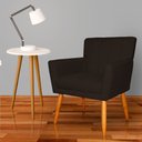 Ver imagem 4 de Kit 3 Poltronas Decorativa para Sala de Estar Cecília Suede Marrom- Montanaris Decor Md Montanaris D