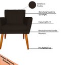 Ver imagem 6 de Kit 3 Poltronas Decorativa para Sala de Estar Cecília Suede Marrom- Montanaris Decor Md Montanaris D