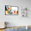 Ver imagem 2 de Quadro Decorativo Gato Brincando Bola Abstrato - 50x70cm:moldura Preta