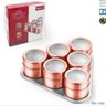 Porta Temperos Condimentos Magnetico Rose Gold 7 Peças em - 4
