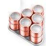 Porta Temperos Condimentos Magnetico Rose Gold 7 Peças em - 3