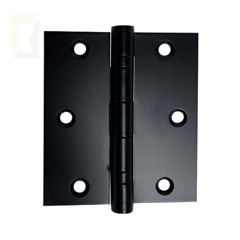 Dobradiça Preta C-reto Inox com Rolamento 3 ½ X 3
